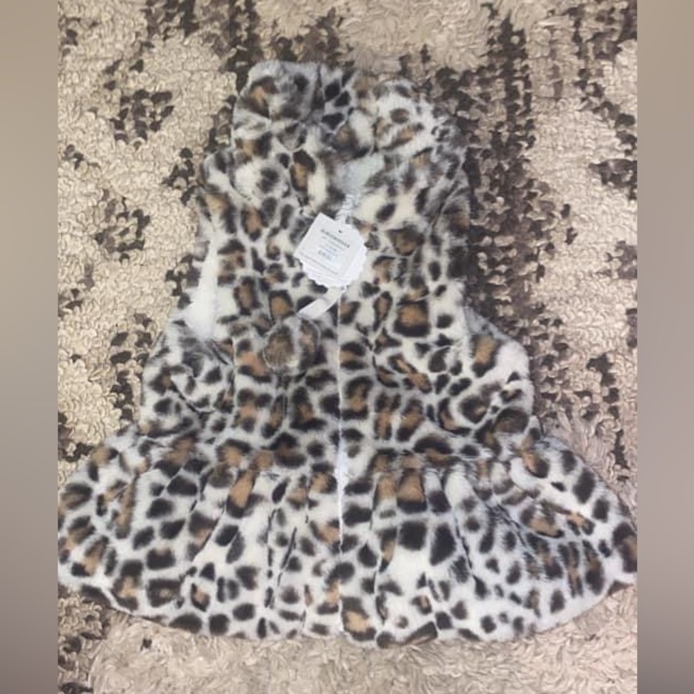 MudPie Fur vest 12-18 months